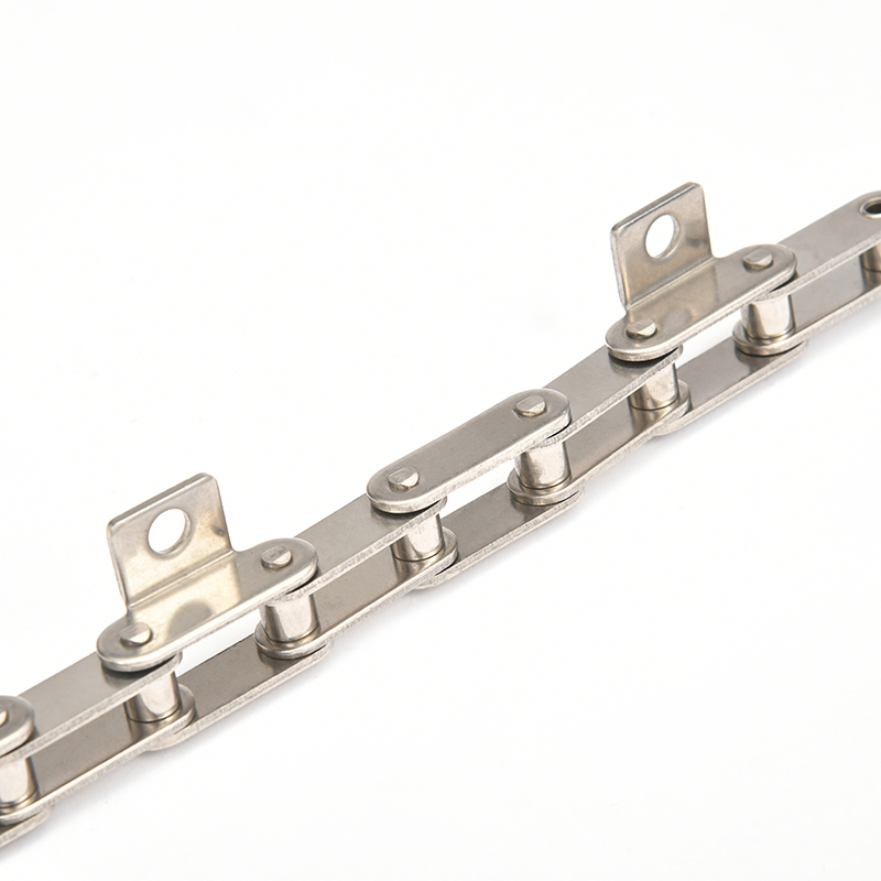Stainless steel short pitch roller chain with straight side plate